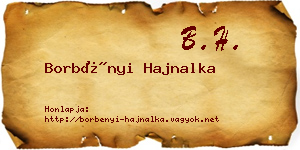 Borbényi Hajnalka névjegykártya